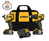 ATOMIC 20-Volt MAX Cordless Brushless Compact Drill/Impact Combo Kit (2-Tool) with (2) 1.3Ah Batteries, Charger & Bag